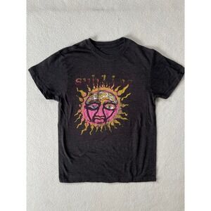 Sublime Mens Small T-Shirt Charcoal Heather Grey Distressed Sun Graphic Rock Tee